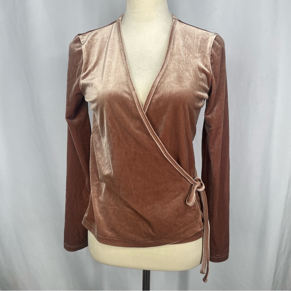 Madewell S Tie Ballet Cardi Velvet Neutral Sand Open Stretch